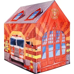 Homestyling Detský hrací stan POŽIARNA STANICA