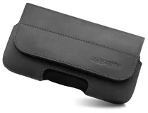 Horizontální kožené pouzdro Redpoint Posh se zavíráním, velikost XL+, černé