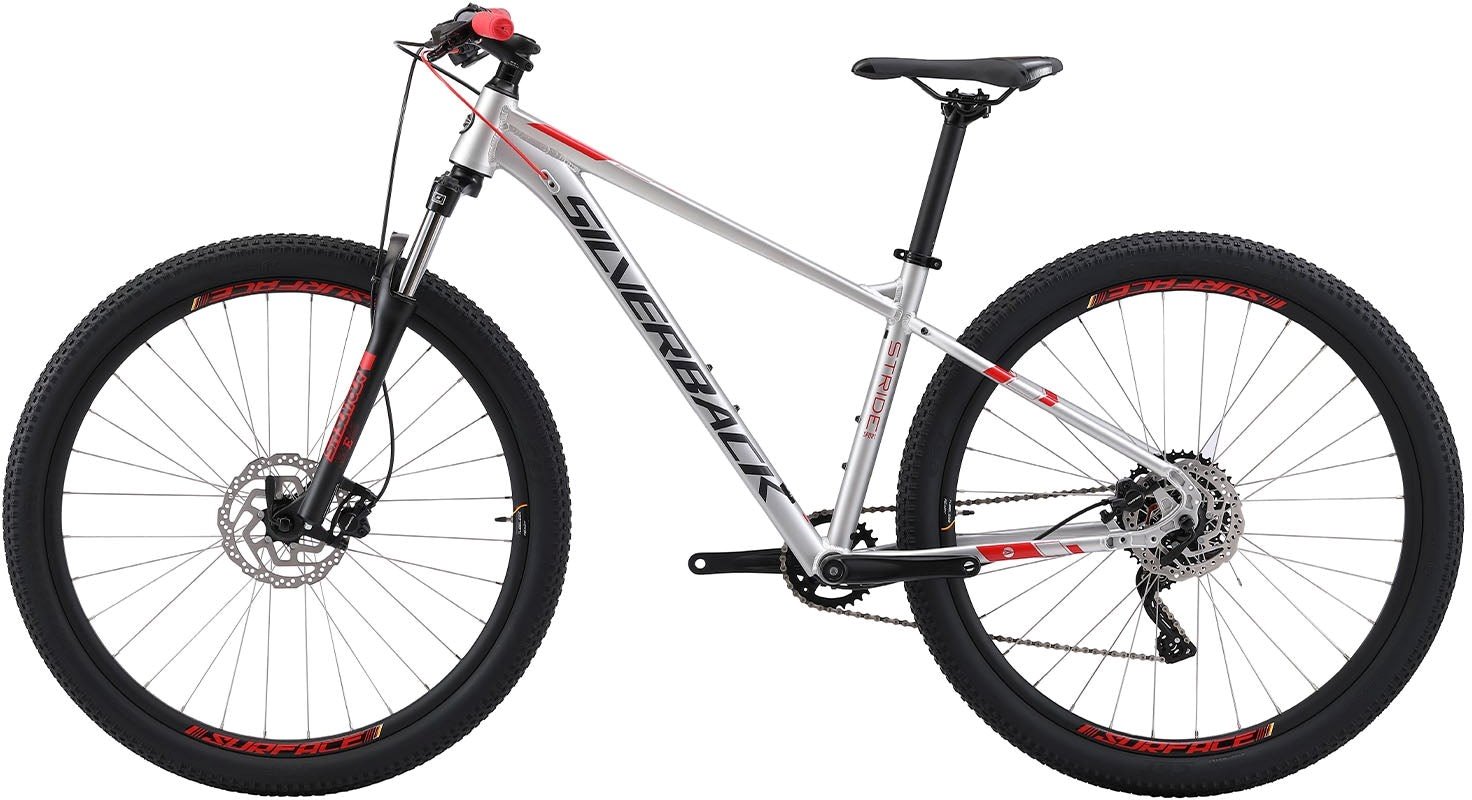 Horské kolo SILVERBACK Stride Sport Silver / Red - 16,5"/M