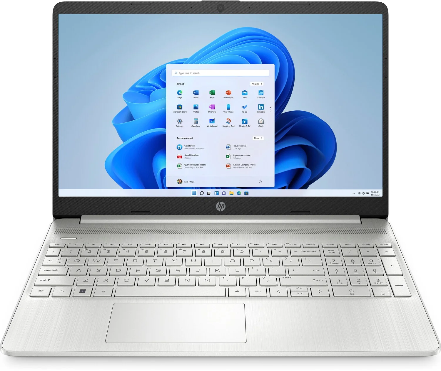 HP 15s/fq5001nc/i3-1215U/15,6"/FHD/8GB/512GB SSD/UHD/W11H/Silver/2R