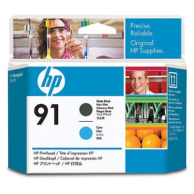 HP 91 Matte Black a Cyan Printhead pre DJ Z6100, (C9460A)