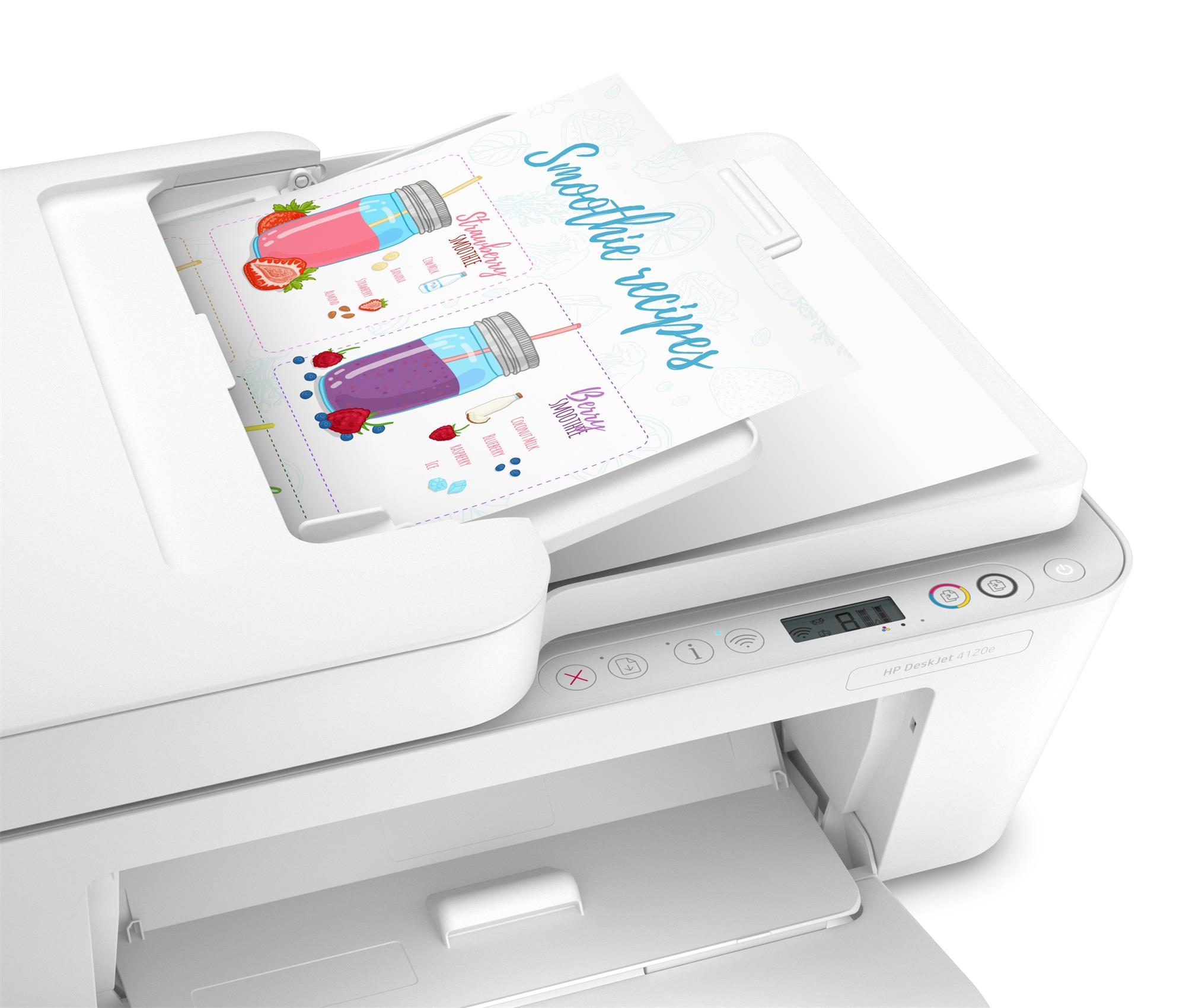 HP DeskJet Plus 4120e multifunkční inkoustová tiskárna, A4, barevný tisk, Wi-Fi, HP+, Instant Ink, (26Q90B)