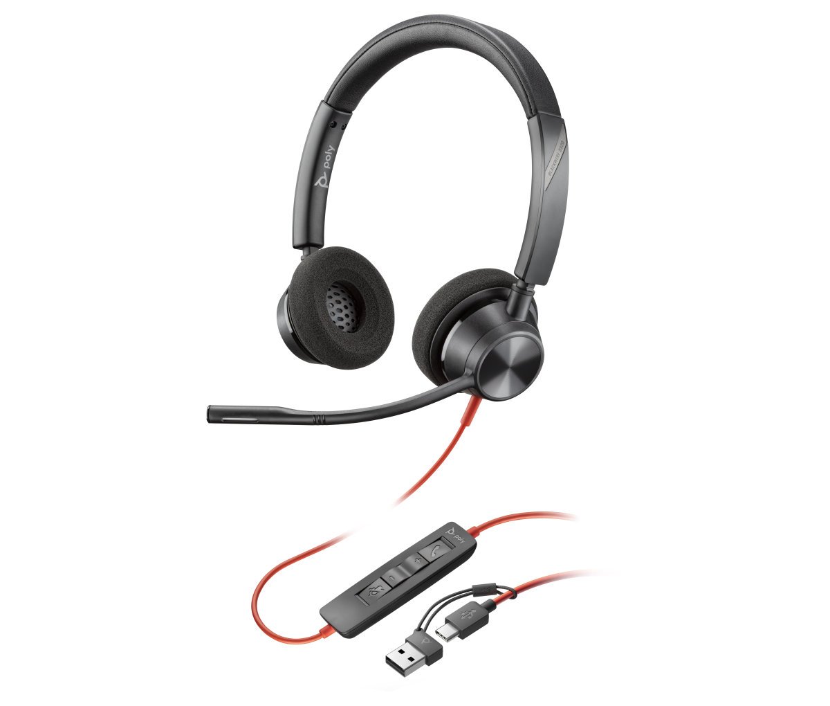HP Poly BW 3320 Stereo USB-C HS + USB-C/A (8X219AA)