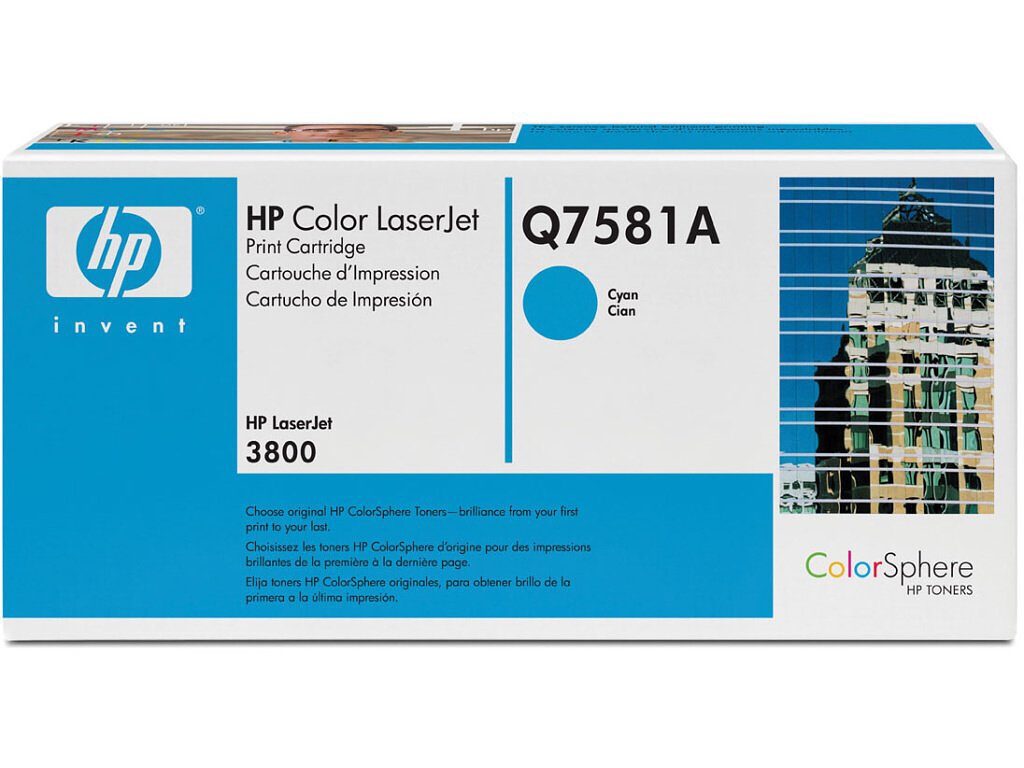 HP Q7581A Toner Cyan (6000 stran) pro CLJ 3800, CP3505 - originální