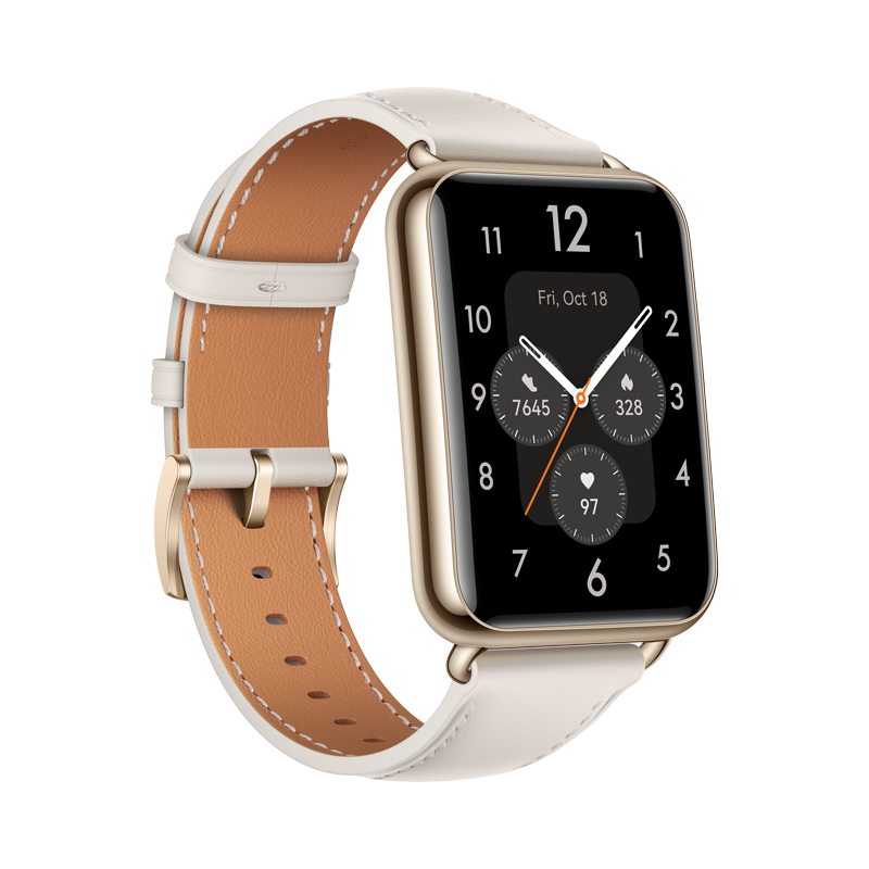 Huawei Watch Fit 2 Classic Moon White + Moon White Leather Strap