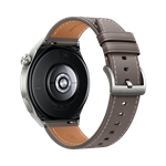 Huawei Watch GT3 Pro 46 mm, puzdro z ľahkého titánu, sivý kožený remienok