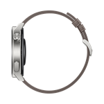Huawei Watch GT3 Pro 46 mm, puzdro z ľahkého titánu, sivý kožený remienok