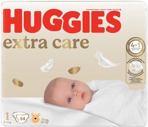 HUGGIES® Extra Care vel. 1 plenky 84ks