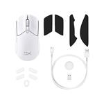 HyperX Pulsefire Haste 2/Herní/Optická/Pro praváky/26 000 DPI/USB+BT/Bílá
