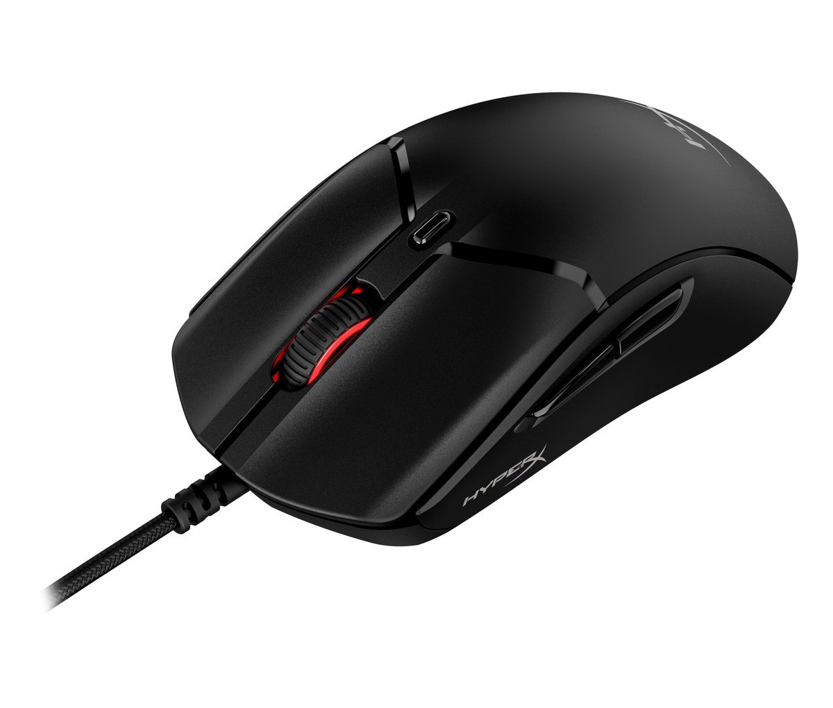 HyperX Pulsefire Haste 2/Herní/Optická/Pro praváky/26 000 DPI/Drátové USB-A/Černá