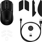 HyperX Pulsefire Haste 2 Mini/Herní/Optická/Pro praváky/26 000 DPI/Drátové/Bezdrátové/Černá