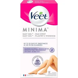 Hypoalergénne voskové pásiky na nohy Veet Minima 12ks