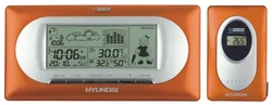 Hyundai Meteostanice WSC 1918 GO oranžový, velký LCD, čas řízený rádio