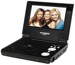 HYUNDAI Přenosný DVD přehrávač PDP850U, 7", 480x234 DivX, XviD, DVD, USB, dálkové ovládání