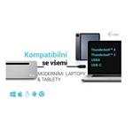 i-tec USB-C kovová ergonomická dokovacia stanica s 3x 4K displejom, PD100W + i-tec univerzálna nabíjačka 100W