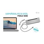 i-tec USB-C kovová ergonomická dokovacia stanica s 3x 4K displejom, PD100W + i-tec univerzálna nabíjačka 100W