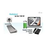 i-tec USB-C Metal Ergonomic 3x 4K Display Docking Station, PD100W + i-tec Universal Charger 100W