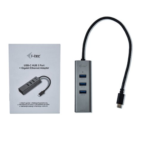 i-tec USB-C Metal HUB 3 Port + Gigabit Ethernet C31METALG3HUB