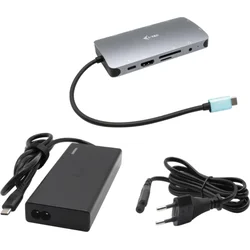 i-tec USB-C Metal Nano Dock HDMI/VGA s LAN, Power Delivery 65W napájanie 77W