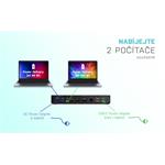 i-tec USB-C/Thunderbolt KVM dokovacia stanica s dvoma displejmi, Power Delivery 65/100W