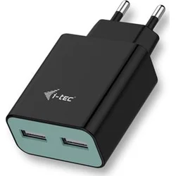 i-tec USB Power Charger 2 Port 2.4A Black