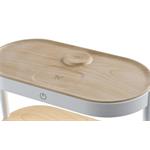 IMMAX LED budík TRIPLE DOCK biely (svetlé drevo)