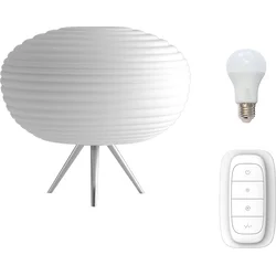 Immax NEO COCONO stolní lampa bílé sklo 34x34cm včetně Smart zdroje E27 RGBW Zigbee 3.0 07065L - Vybavení domu