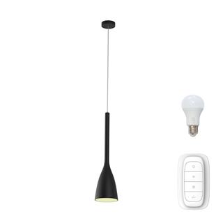 Immax NEO CRATER závesné svietidlo čierne sklo 11x42cm Smart zdroje E27 RGBW Zigbee 3.0 07069L