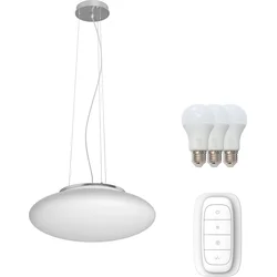 Immax NEO ELIPTICO závesné svietidlo biele sklo 60cm Smart zdroje 3xE27 RGBW Zigbee 3.0 07056L
