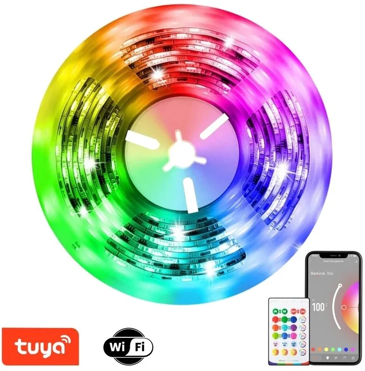IMMAX NEO LITE SMART LED pásek/ 48W/ Wi-Fi/ IP65/ RGB/ CCT barevný/ 406lm/m/ 2700-6500 K/ stmívat./ DO+Music/ 10m/ TUYA