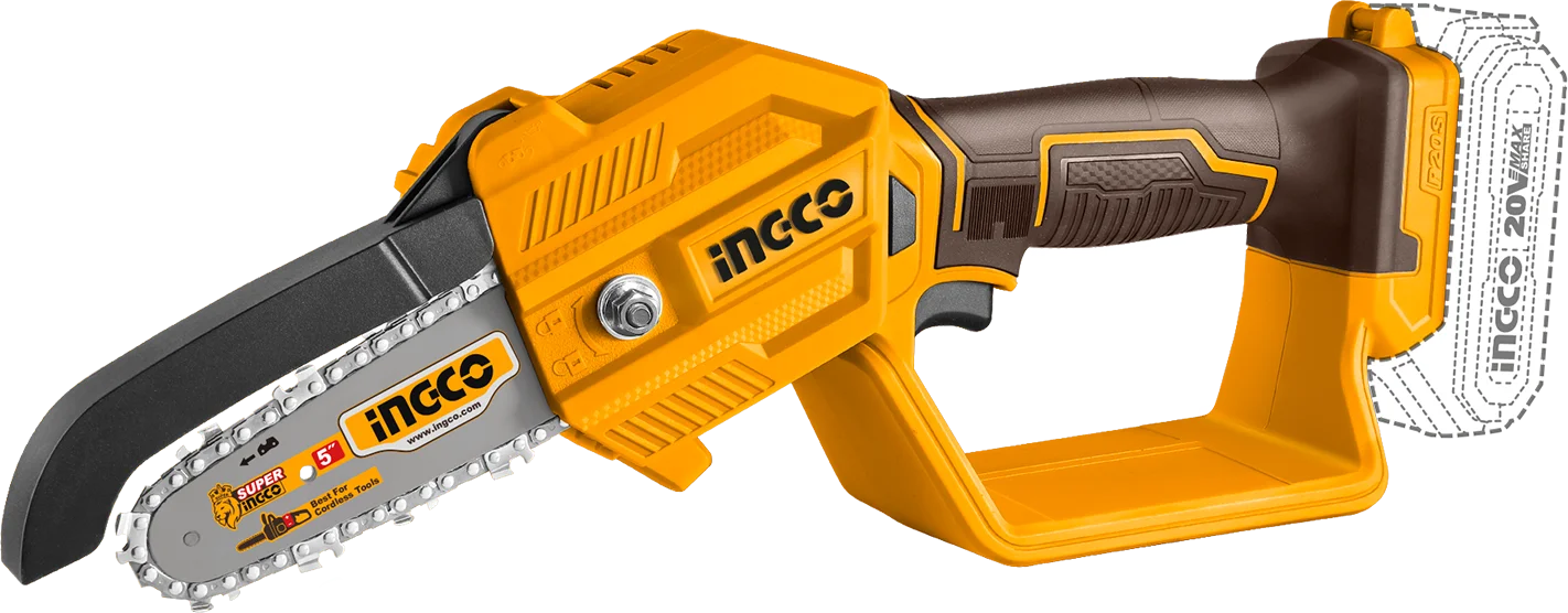 Ingco CGSLI20581 AKU řetězová mini pila vč. baterie a nabíječky
