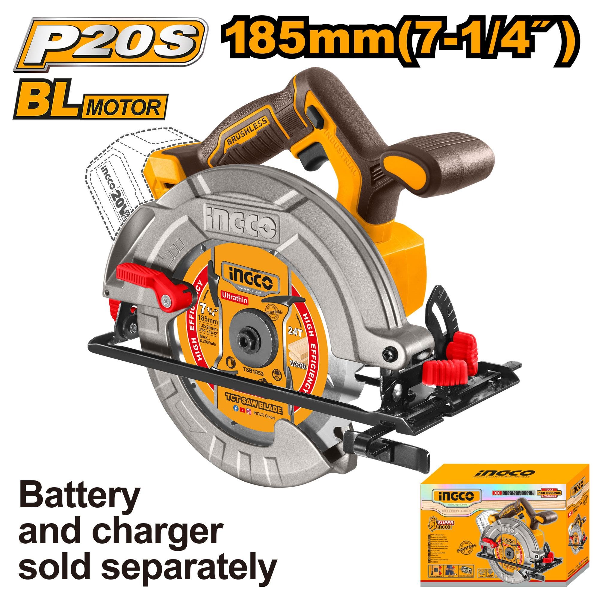 Ingco CSLI1851 AKU kotoučová pila bez baterie a nabíječky