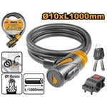 Ingco DBK11010 Zámek na kolo 100 cm x 10 mm