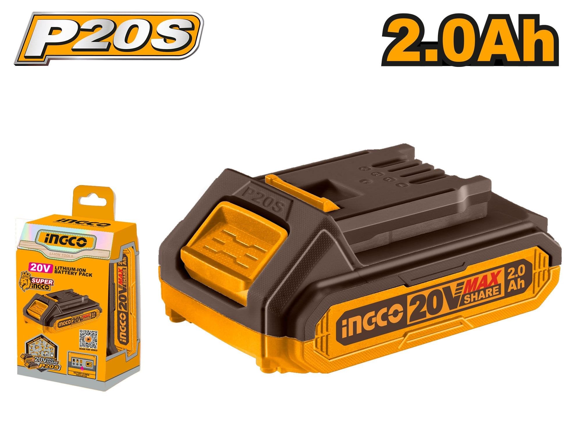 Ingco FBLI2001 2,0 Ah Li-Ion akumulátor 20 V P20S