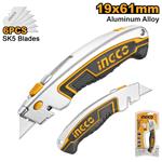 Ingco HUK6128 Pracovný nôž s vymeniteľnou čepeľou 19 mm 6x čepeľ
