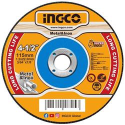 Ingco MCD121155 Kotúč na rezanie kovov 115x1,2x22,2mm, sada 10 ks