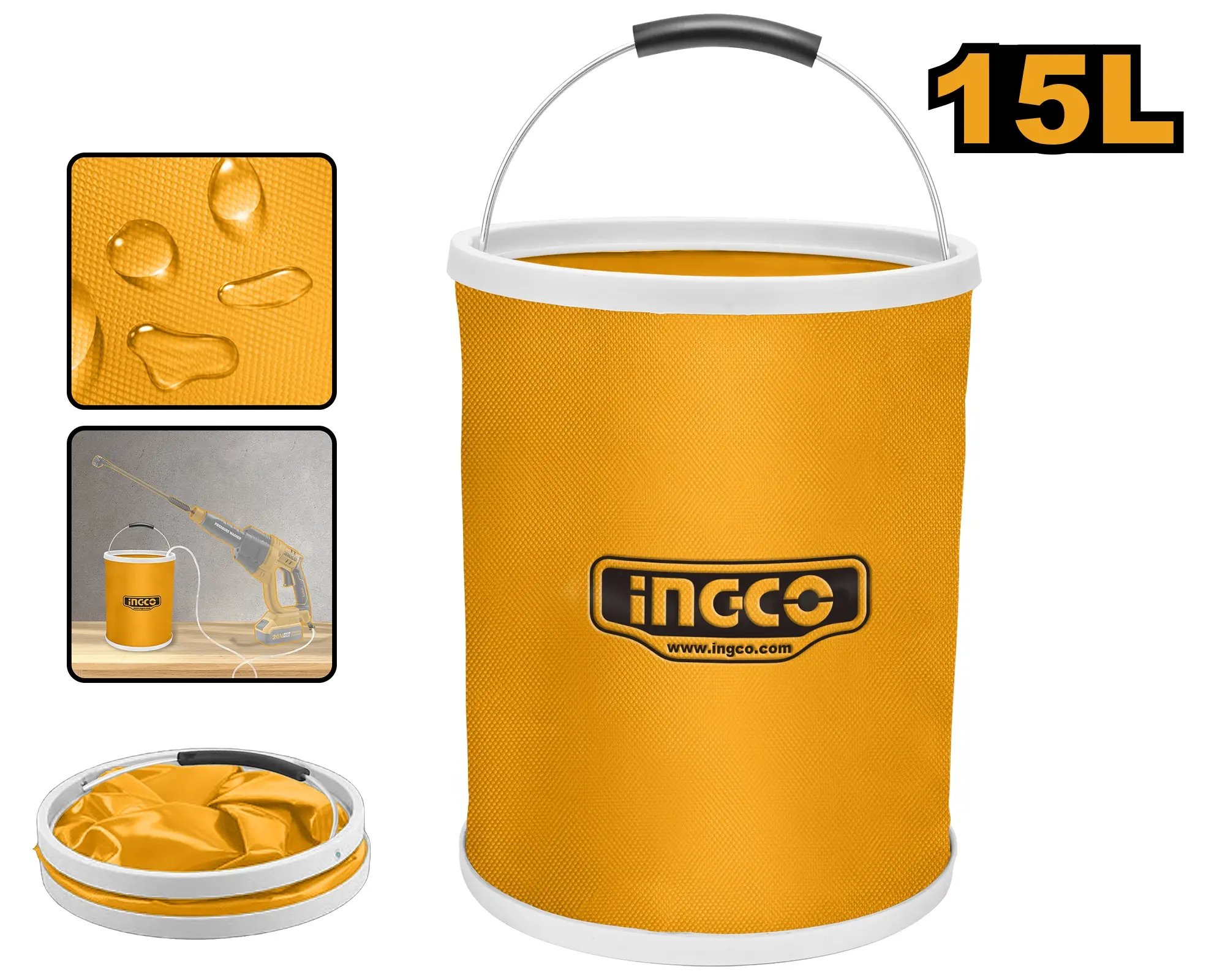 Ingco nádoba skládací na odpad 15l