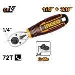 INGCO Ratchety 1/4"+3/B" CrV