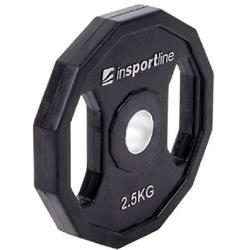 inSPORTline 2,5 kg pogumovaný kotúč Ruberton pre 30 mm tyč