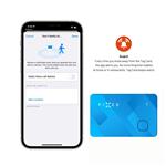 Inteligentná sledovacia karta FIXED Tag Card s podporou funkcie Find My, bezdrôtové nabíjanie, modrá