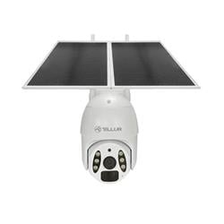 Inteligentná solárna kamera Tellur WiFi 20W, Ultra HD 2K, panoramatická, IP65, PIR, vonkajšia, biela