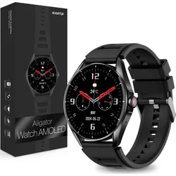 Inteligentné hodinky ALIGATOR Watch AMOLED, čierne