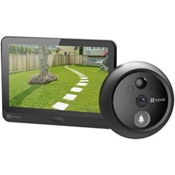 Inteligentný dverový kukátko EZVIZ s kamerou HP4 / Wi-Fi / 2K / 4,3-palcový displej / napájanie zo siete a z batérie / 4600 mAh / šedé