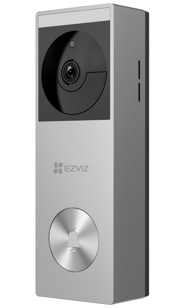Inteligentný zvonček EZVIZ s kamerou HP3 Pro/ Wi-Fi/ rozlíšenie 2048 x 1296/ napájanie zo siete a z batérie/ sivá a strieborná farba