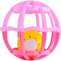 Interaktívne svetielko a hrkálka Baby Mix Balón ružový