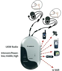 Interkom Albrecht AE600S, do otevřené přilby