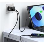 iPEAX GaN SÍŤOVÁ NABÍJEČKA 35W (USB-C + USB-A) ČERNÁ