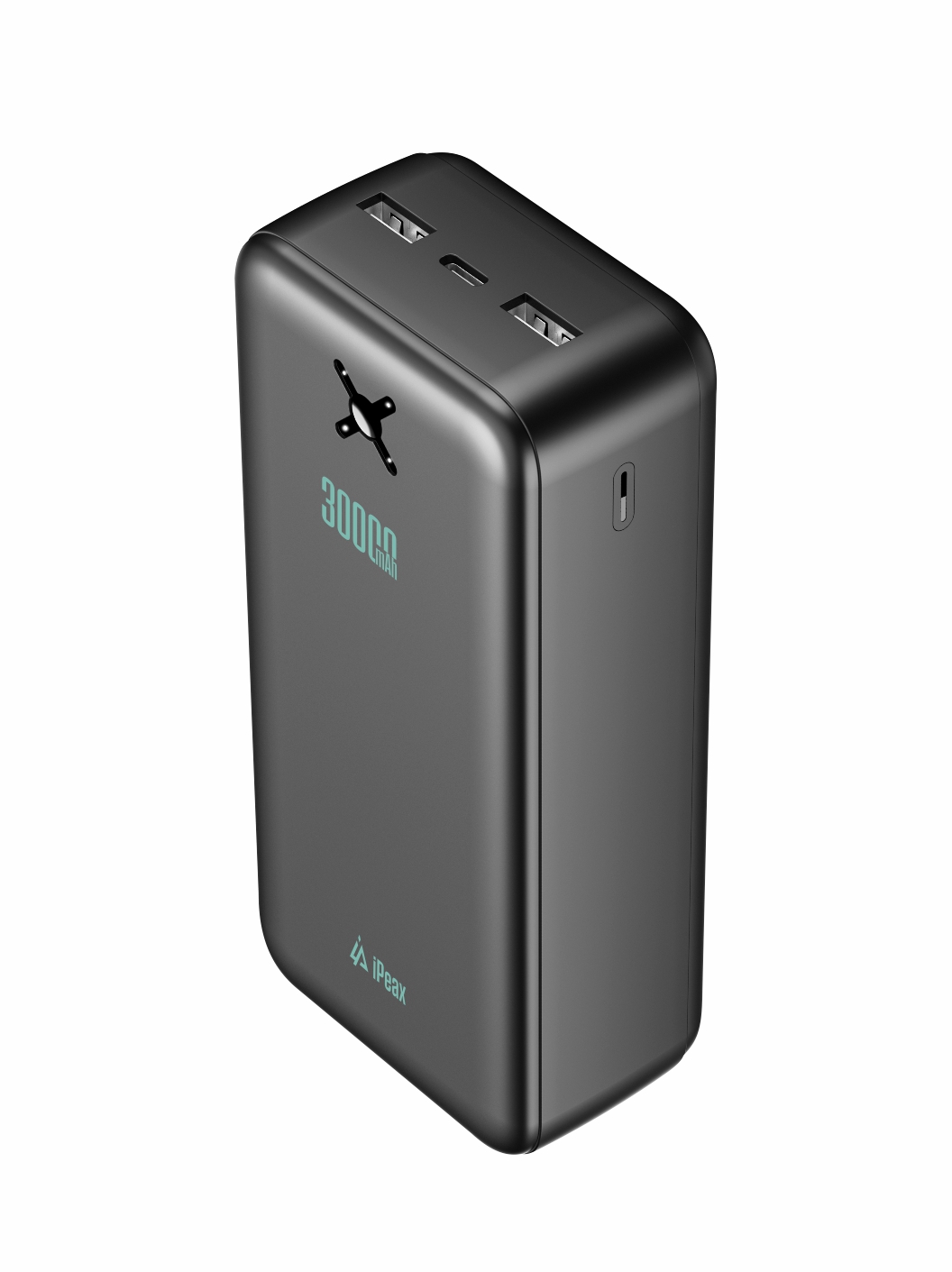 iPEAX powerbanka 30 000 mAh, 10,5 W, 2× USB-A, černá