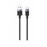 iPEAX textilní kabel USB-A / USB-C 1,5 m, USB 2.0, černý