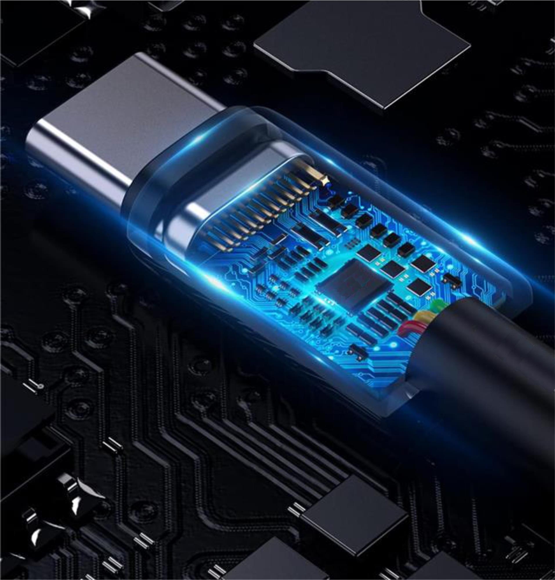 iPEAX textilní kabel USB-A / USB-C 1 m, USB 2.0, černý